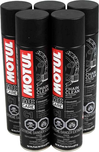 Motul 103243 C1 Chain Clean O, X & Z-Ring Compatible 400mL/9.8 Fl oz Can 5 Pack in Saudi Arabia