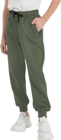 QBK Boys الركض Slim-Fit Prespants مع خصر الرباط القابل للتعديل ، تمتد للرياضة والارتداء غير الرسمي 3-16Y in Kuwait