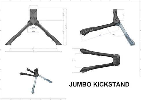 Ursus Jumbo 28 Stand Double Leg Stand 300 مم مع صفيحة ومسمار أسود in Saudi Arabia