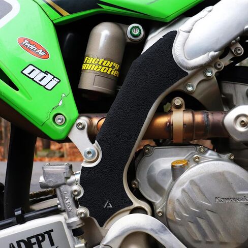 Kawasaki KX250 KX450 شريط قبضة الإطار المطاط/الحارس │ (نوبات: 2019-2024) (2 أزواج - أسود) in Kuwait