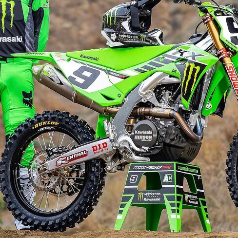 Kawasaki KX250 KX450 شريط قبضة الإطار المطاط/الحارس │ (نوبات: 2019-2024) (2 أزواج - أسود) in Kuwait