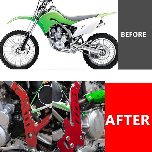 Compatible with CRF450L CRF450RL CRF450X 2019-2024 Radiator Support Braces Motorcycle Accessories Off Road Dirt Bike Aluminum Side Radiator Guards Radiator Braces(Red) in Saudi Arabia