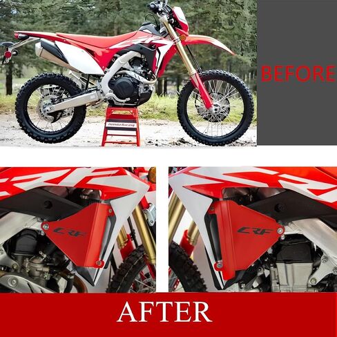 Compatible with CRF450L CRF450RL CRF450X 2019-2024 Radiator Support Braces Motorcycle Accessories Off Road Dirt Bike Aluminum Side Radiator Guards Radiator Braces(Red) in Saudi Arabia