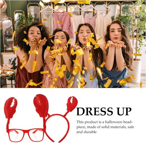 Imikeya 6sets Crab Clars و Headbands Halloween Cartume Cartoon Crab Grab Grabs and Hairbands for Pirfies Fun Cosplay Explay for البالغين الأحمر in Saudi Arabia