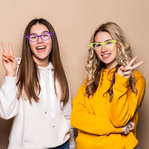 Fumwase 4PCS Cat Eye Glasses Vintage Cat Eye Fashion Eyeglasses for Women Old Lady Glasses for Halloween Cossplay in Saudi Arabia