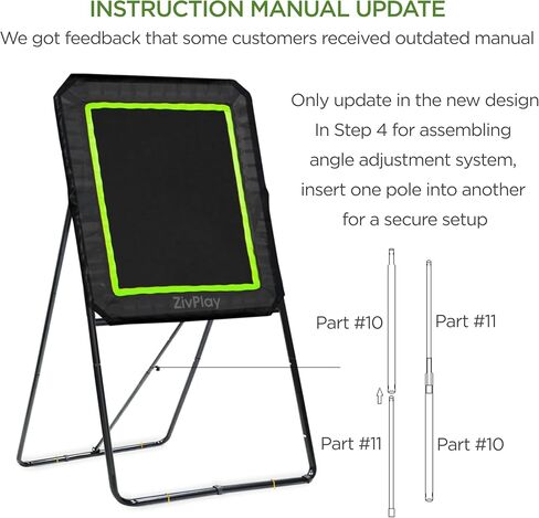 Lacrosse Rebounder for Backyard Lacrosse Bounce Back Rebounder 8 x 3.5 ft Lax Rebounder for Lacrosse Practice with Adjustable Rebound Angles Includes Ball in Kuwait