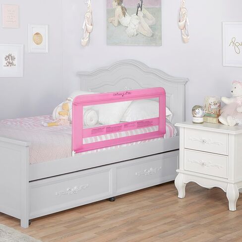 Dream On Me Lilibet Mesh Safety Bed Rail in Pink for Twin, Full and Queen Size Bed, Bed Rail for Toddler in Saudi Arabia