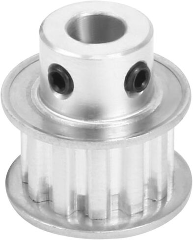 بكرة توقيت Rebower عجلات متزامنة من الألومنيوم [للطابعة ثلاثية الأبعاد وأحزمة عرض 10 مم، آلات CNC] - 12 سنًا 4 مم تتحمل/لون فضي/1 قطعة in Kuwait