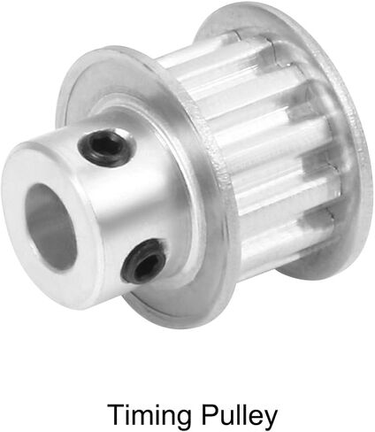 بكرة توقيت Rebower عجلات متزامنة من الألومنيوم [للطابعة ثلاثية الأبعاد وأحزمة عرض 10 مم، آلات CNC] - 12 سنًا 4 مم تتحمل/لون فضي/1 قطعة in Kuwait