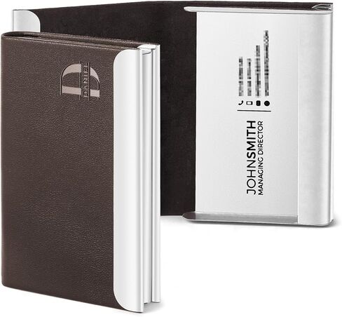 Onedor Personalized Business Card Holder, Leather Card Holder, business Card Case, Magnetic Closure, Gift For Men, New Job Gift (Black) in Saudi Arabia