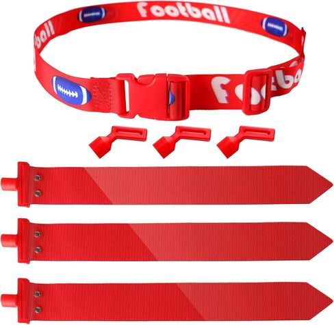 Axlksia Flag Football Belts, Flag Football Set for Kids Youth and Adults, Flag Football Flags for Player Training Competition (Blue+Red) in Kuwait