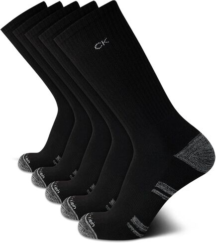 Calvin Klein Mens Crew Socks - 5 Pack Athletic Mid Calf Socks for Men (7-12) in Saudi Arabia