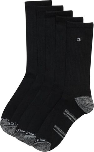 Calvin Klein Mens Crew Socks - 5 Pack Athletic Mid Calf Socks for Men (7-12) in Saudi Arabia