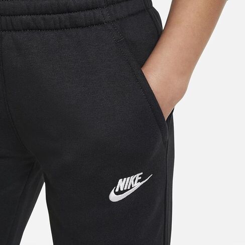 Nike Sportswear Club Fleece Big Kids Open Pants (FD3010-010 ، Black/White) in Saudi Arabia