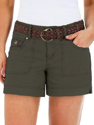 Flamingals Women's Mid Percer Solid Slid Side Flap Congal Shorts in Saudi Arabia