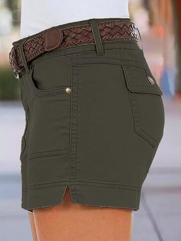 Flamingals Women's Mid Percer Solid Slid Side Flap Congal Shorts in Saudi Arabia