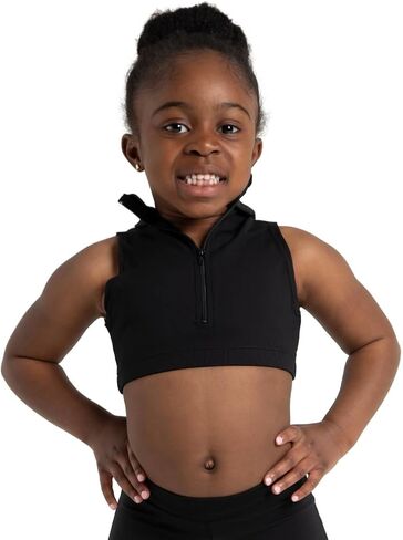 Capezio Team Basics Mock Neck Top-Girls in Saudi Arabia