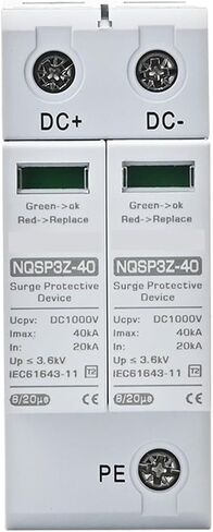 DC SPD Surge Protector 250V 500V 1000V Voltage 2P Protection 20KA 40KA High Current (2p DC250V) in Saudi Arabia