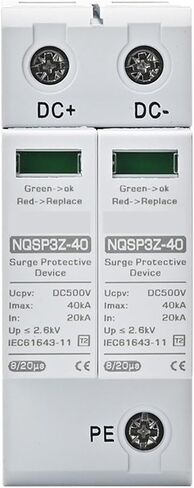 DC SPD Surge Protector 250V 500V 1000V Voltage 2P Protection 20KA 40KA High Current (2p DC250V) in Saudi Arabia