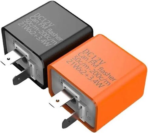 كابل محول ترحيل الدراجات النارية 2 دبوس 12V LED ترحيل الترحيل القابل للتعديل من إشارات الدوران مؤشر وميض مؤشرات الفلاش (برتقالي) in Saudi Arabia