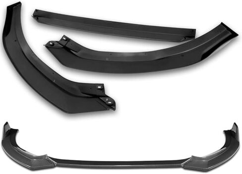 Q1-TECH, 9-Piece Front Bumper Lip & Side Skirt Extensions Diffuser Compatible with 2021-2024 Kia K5 GT-Line Models Only, Front Lip Spoiler Air Chin Splitter ABS (Painted Black) in Saudi Arabia