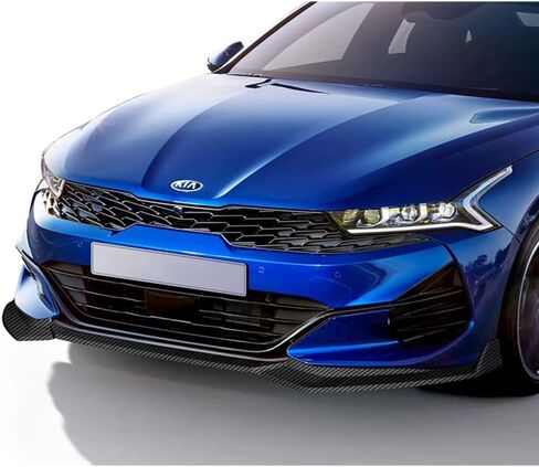 Q1-TECH, 9-Piece Front Bumper Lip & Side Skirt Extensions Diffuser Compatible with 2021-2024 Kia K5 GT-Line Models Only, Front Lip Spoiler Air Chin Splitter ABS (Painted Black) in Saudi Arabia