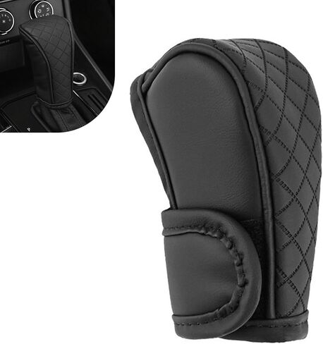Leather Car Gear Shift Knob Cover, Anti-Slip Breathable Shifter Stick Protector, Universal for Most Cars SUVs Trucks (Red) in Kuwait