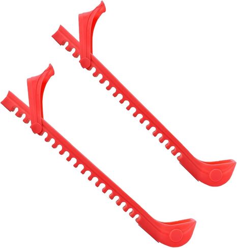 2 Pcs Walking Hockey Skate Guards Ice Skate Blade Covers Hockey Skates Blade Guards Ice Skate Guards Ice Skating Protector Hockey Equipment with Adjustable Buckle for Kids Adults Figure Skates in Saudi Arabia