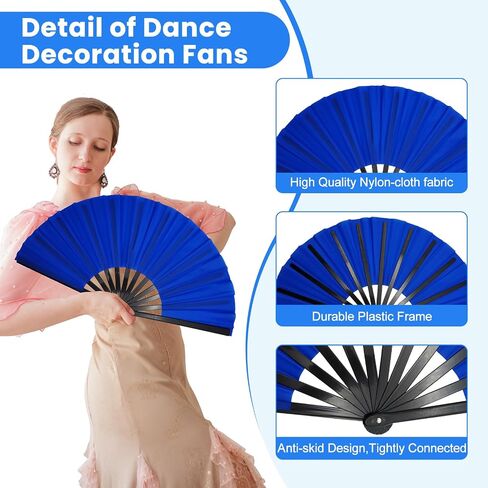 4 Pcs Boots on The Ground Hand Fan, Multi-color Boots on The Ground Fan, Large Rave Fan, Clap Fans for Line Dancing, Hand Fans for Women Foldable, Concerts, Church, Party, Performance, Gift,Wedding in Kuwait