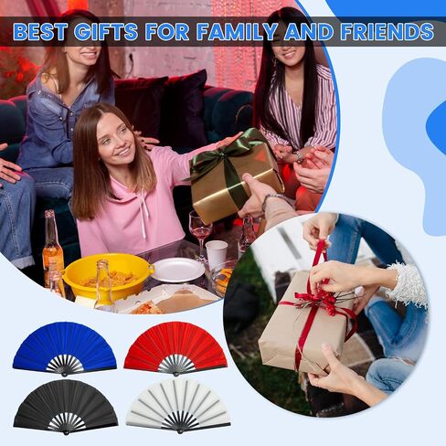 4 Pcs Boots on The Ground Hand Fan, Multi-color Boots on The Ground Fan, Large Rave Fan, Clap Fans for Line Dancing, Hand Fans for Women Foldable, Concerts, Church, Party, Performance, Gift,Wedding in Kuwait