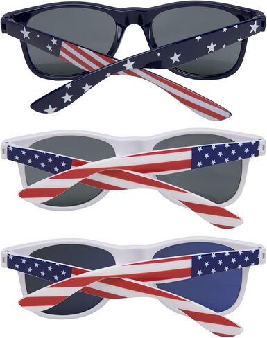 3 أزواج من 4 يوليو ديكورات نظارات الأزياء الأمريكية للنظارات الشمسية للبالغين للمراهقين البالغين الأزرق الأزرق وطني الملحقات الحفلات in Kuwait