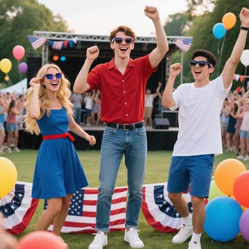 3 أزواج من 4 يوليو ديكورات نظارات الأزياء الأمريكية للنظارات الشمسية للبالغين للمراهقين البالغين الأزرق الأزرق وطني الملحقات الحفلات in Kuwait