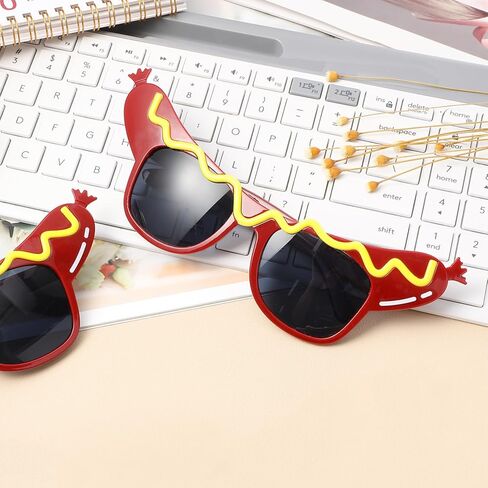 Garneck 1 Pack Funny Sunglasses for Masquerade Hot Dog Shape Eyeglass for Women Man نظارات شمسية سخيفة للبالغين إكسسوارات الأزياء للعيون لزخارف حفلة عيد الميلاد ، الأحمر ، الأحمر in Saudi Arabia