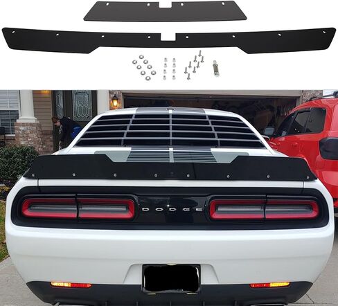 المفسد الخلفي لـ WickerBill لـ Dodge Challenger 2015-2024 SRT RT Hellcat Scat Pack مع كاميرا احتياطية ، 2 قطع من نوع Wicker Biller مع أداة Rivnut in Saudi Arabia