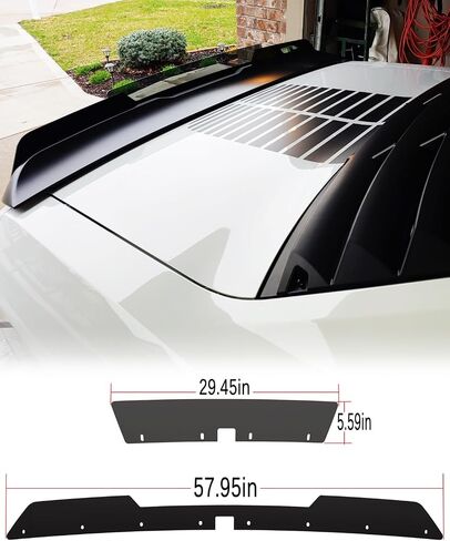 المفسد الخلفي لـ WickerBill لـ Dodge Challenger 2015-2024 SRT RT Hellcat Scat Pack مع كاميرا احتياطية ، 2 قطع من نوع Wicker Biller مع أداة Rivnut in Saudi Arabia