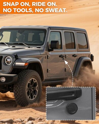 Keyhole Covers for 2018–2025 Jeep Wrangler JL & Gladiator JT Front Door, 2 Piece Magnetic Lock Protectors with Unique Design, Easy Snap-On Installation, Decor Accessories (Star Style) in Saudi Arabia