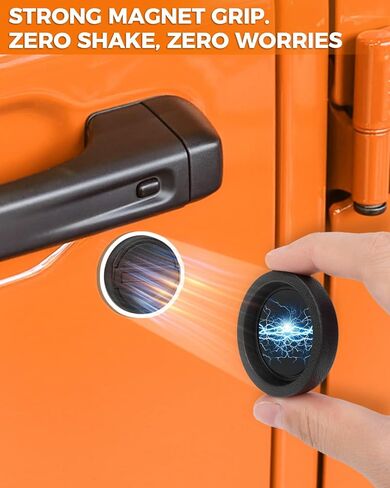 Keyhole Covers for 2018–2025 Jeep Wrangler JL & Gladiator JT Front Door, 2 Piece Magnetic Lock Protectors with Unique Design, Easy Snap-On Installation, Decor Accessories (Star Style) in Saudi Arabia