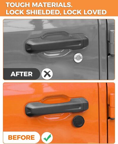 Keyhole Covers for 2018–2025 Jeep Wrangler JL & Gladiator JT Front Door, 2 Piece Magnetic Lock Protectors with Unique Design, Easy Snap-On Installation, Decor Accessories (Star Style) in Saudi Arabia