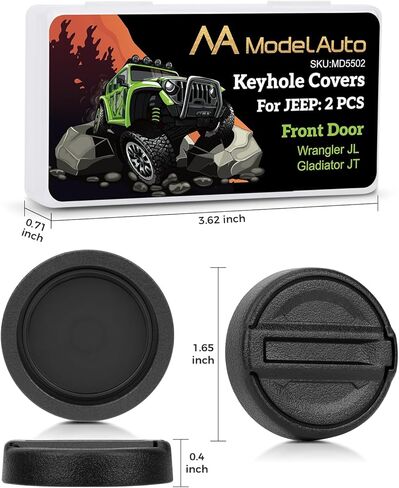 Keyhole Covers for 2018–2025 Jeep Wrangler JL & Gladiator JT Front Door, 2 Piece Magnetic Lock Protectors with Unique Design, Easy Snap-On Installation, Decor Accessories (Star Style) in Saudi Arabia