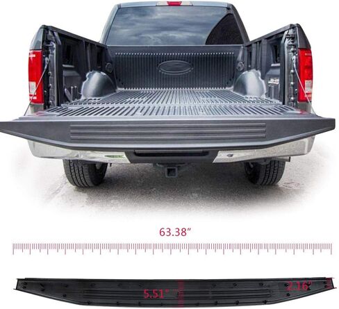 غطاء الحامي Cheda غطاء صب الباب الخلفي ، متوافق مع 2009-2014 Ford F150 ، ABS البلاستيك الشاحنة السوداء المفسد المفسد in Kuwait