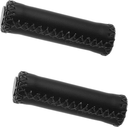 Bike Bicycle Comfort Handlebar Grips Brown Beach Cruiser Bike Bicycle Soft Synthetic Leather Handlebar Cover Grips Bar Vinyl Leather Grips Fits Most 22.2mm (7/8") Bicycle Handlebar in Saudi Arabia
