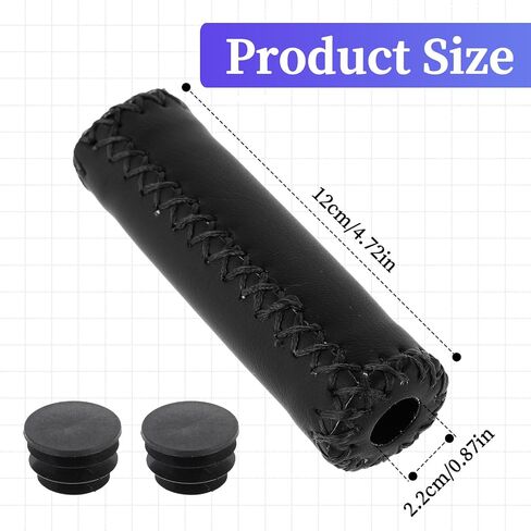 Bike Bicycle Comfort Handlebar Grips Brown Beach Cruiser Bike Bicycle Soft Synthetic Leather Handlebar Cover Grips Bar Vinyl Leather Grips Fits Most 22.2mm (7/8") Bicycle Handlebar in Saudi Arabia