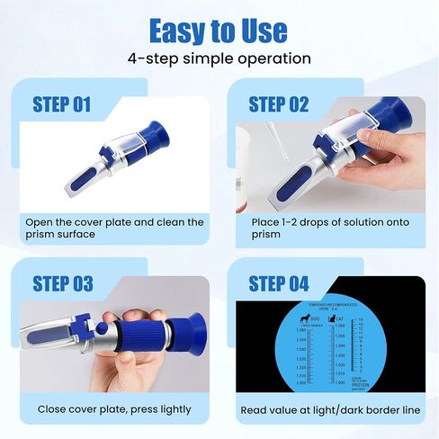 Honey Refractometer Honey Moisture Tester for Honey Maple Syrup Molasses Bee Keeping Supplies, Brix and Baume, 3-in-1 Uses, 58-90% Brix Scale Range with ATC RHH-90ATC in Kuwait