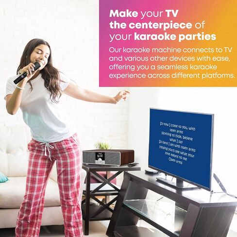 SINGMOOD Bluetooth Karaoke Machine for Adults and Kids, Portable Karaoke Machine with 2 Wireless Microphones, Karaoke Machine for TV, Singing Machine Karaoke Set in Saudi Arabia