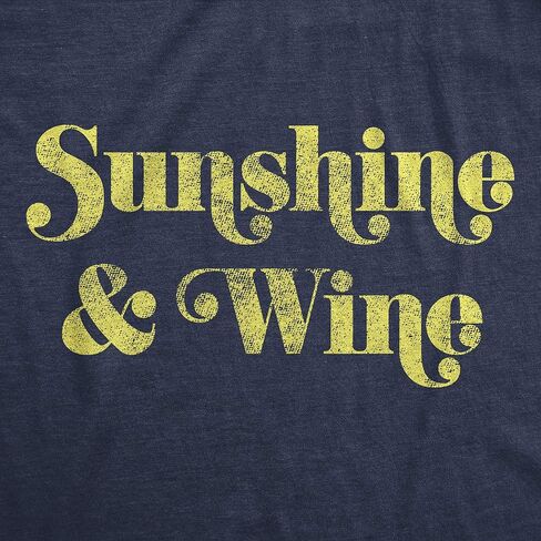Funny Wine Shirt – Sunshine & Vintage Retro Drinking Tee for Women, Cute Summer Outfit & Wine Lover Gift in Saudi Arabia