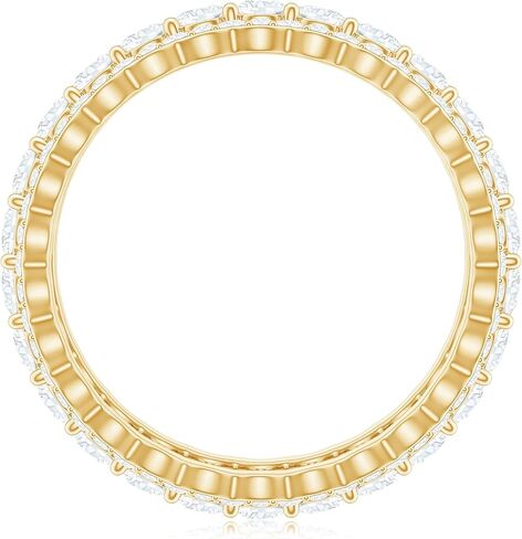 Certified Moissanite Eternity Wedding Band for Women, D Color Vs1 Clarity in Saudi Arabia