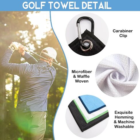 GEYGIE May The Course Be with You Polyester and Cotton Blend Golf Towel, Funny Disc Golf Towel Gifts and Golf Accessories for Men Women Dad Mom Grandpa, Fathers Day Birthday Gift for Disc Golf Lover in Kuwait
