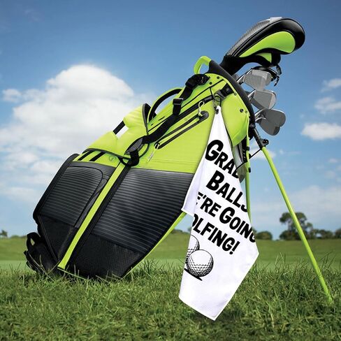 GEYGIE May The Course Be with You Polyester and Cotton Blend Golf Towel, Funny Disc Golf Towel Gifts and Golf Accessories for Men Women Dad Mom Grandpa, Fathers Day Birthday Gift for Disc Golf Lover in Kuwait