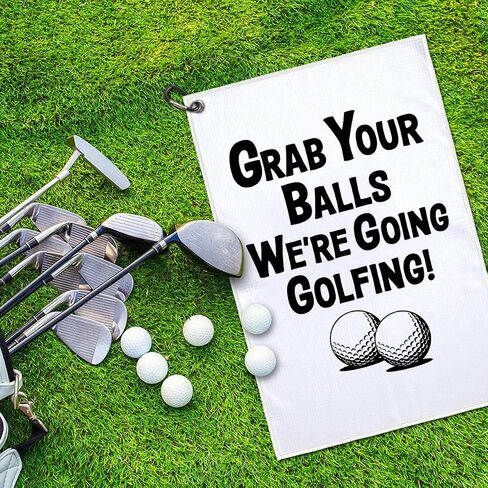GEYGIE May The Course Be with You Polyester and Cotton Blend Golf Towel, Funny Disc Golf Towel Gifts and Golf Accessories for Men Women Dad Mom Grandpa, Fathers Day Birthday Gift for Disc Golf Lover in Kuwait