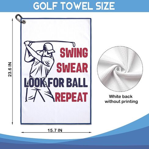 GEYGIE May The Course Be with You Polyester and Cotton Blend Golf Towel, Funny Disc Golf Towel Gifts and Golf Accessories for Men Women Dad Mom Grandpa, Fathers Day Birthday Gift for Disc Golf Lover in Kuwait